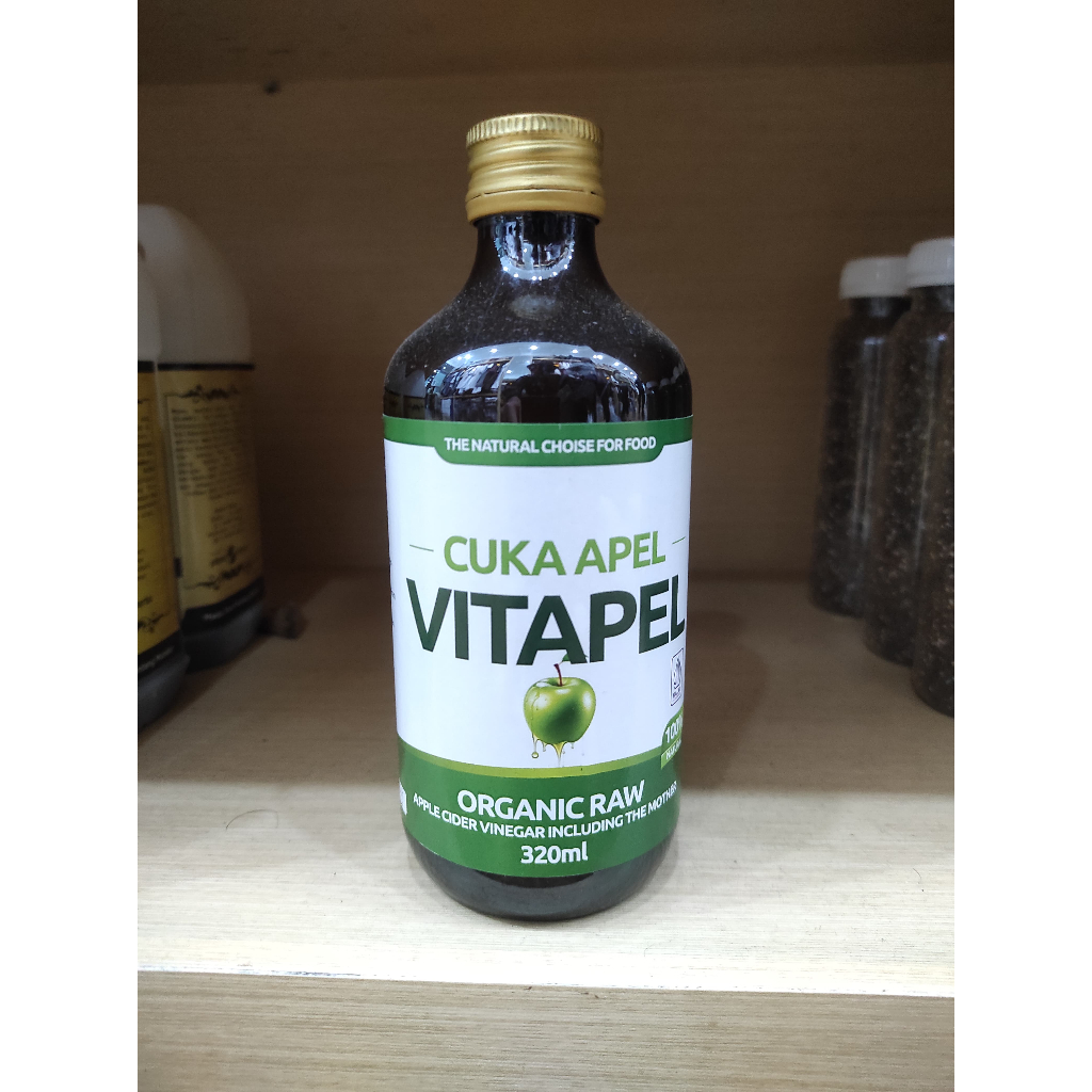 

Cuka Apel Vitapel Organic Raw Apple Vinegar Includding The Mother 320 ml