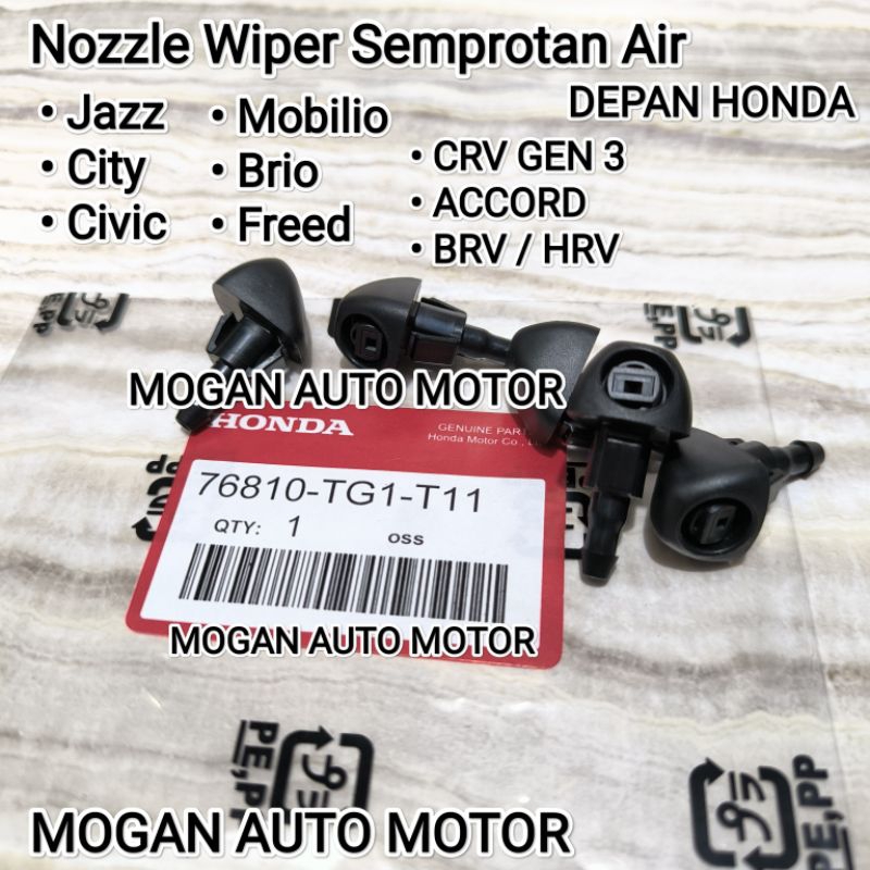Nozzle Nosel Semprotan Air Wiper Depan Honda Jazz Civic Mobilio Freed Brio City CRV GEN 3 Accord BRV