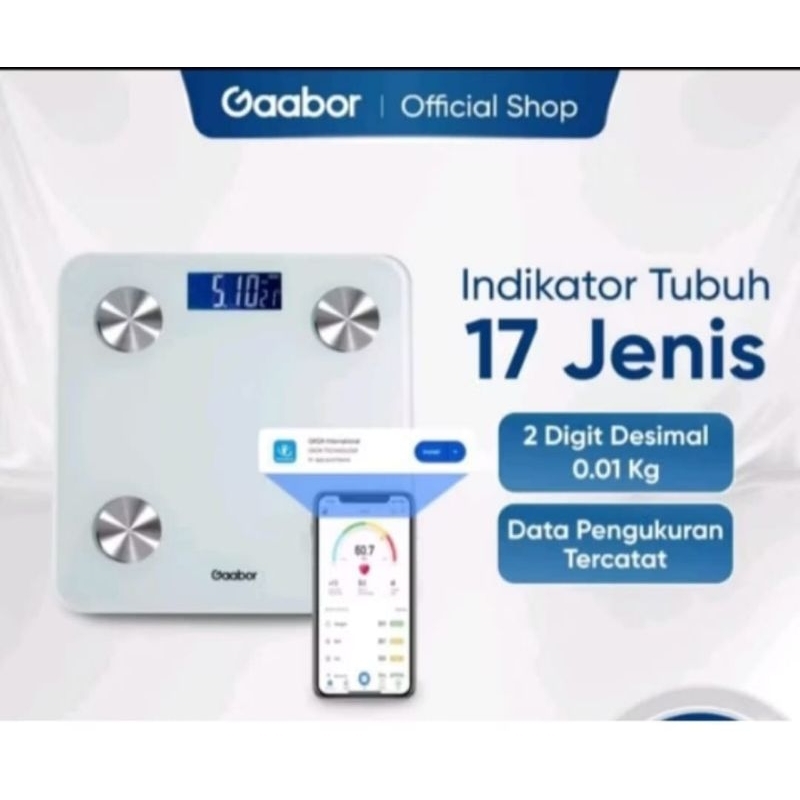 Timbangan Digital Fat Scale Layar LED Merek Gaabor