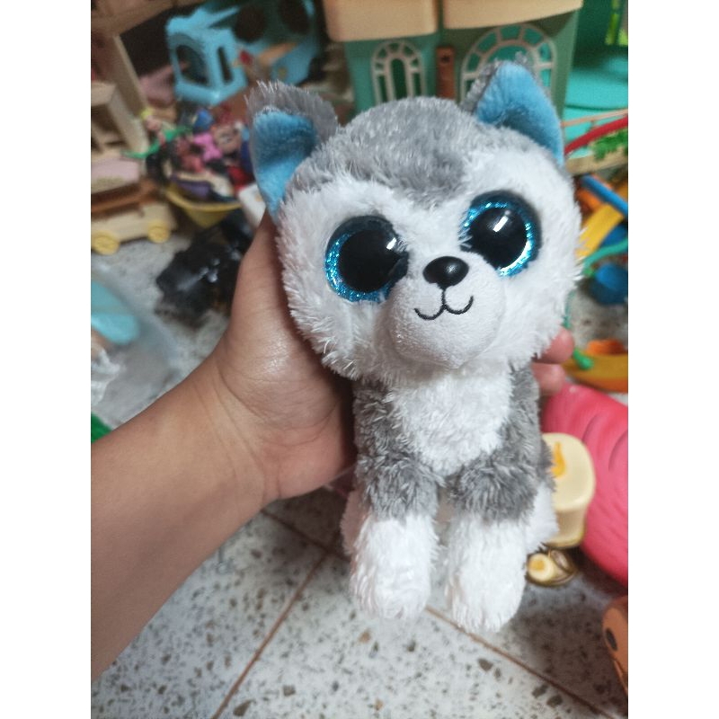 Boneka TY Husky TY Beanie Boos 9” Slush Husky Dog Stuffed Animal