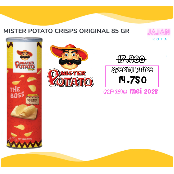 

Mister Potato Crisps Original 85 gram