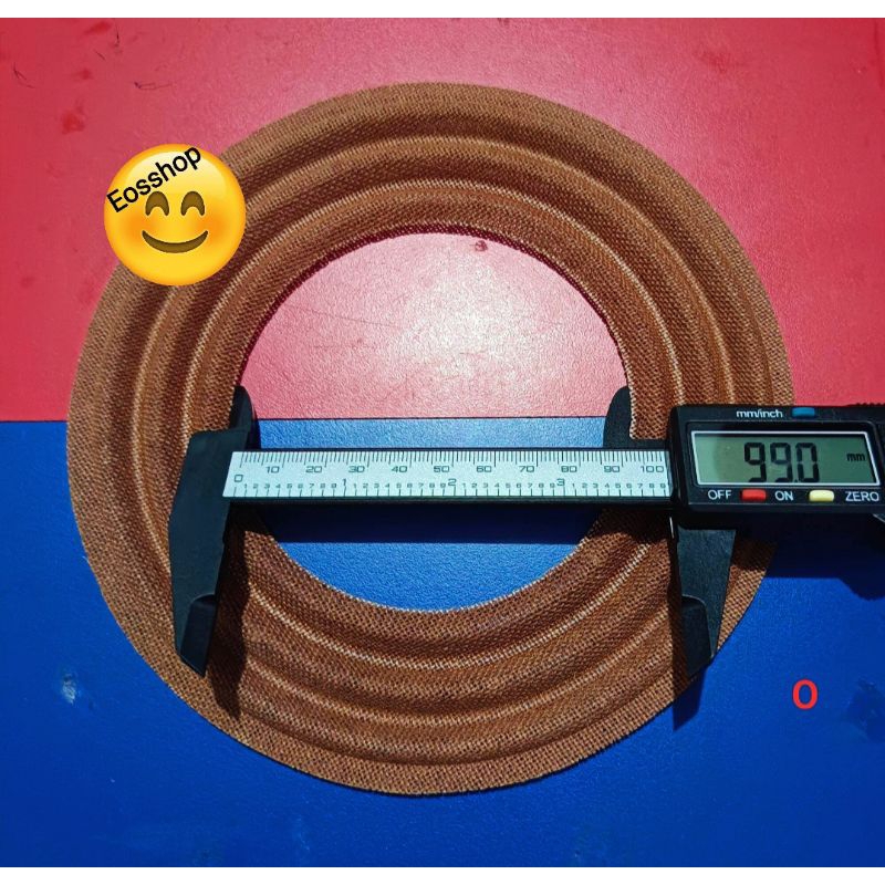 Dumper daun speaker coil 99 mm coklat keras P 300 lebar 18cm ( O )