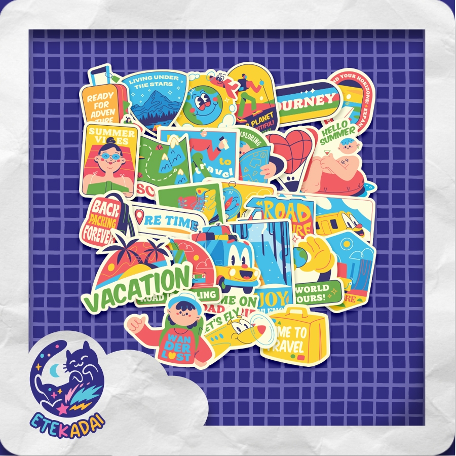 

STIKER PACK TRAVEL CARTOON