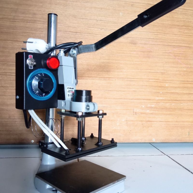 mesin embos hot stamp print foil leather 