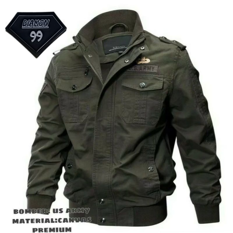 jaket Usarmy, jaket kanvas, jaket motor, jaket pria, jaket terbaru, jaket terlaris, jaket motor pria