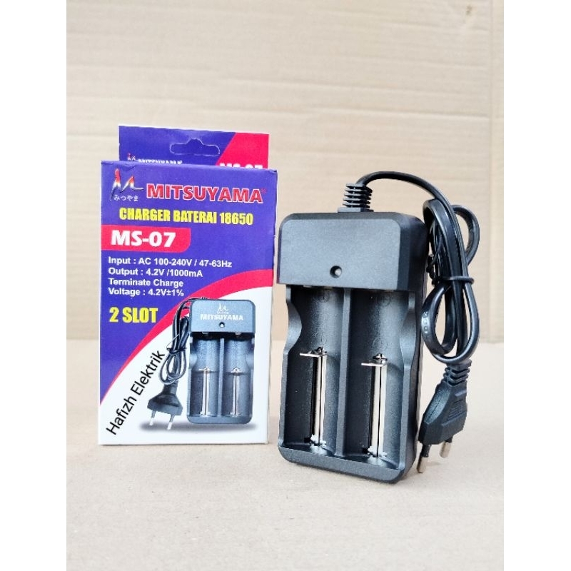 Charger Baterai 18650 MITSUYAMA MS-07 | Casan Baterai Lithium 18650