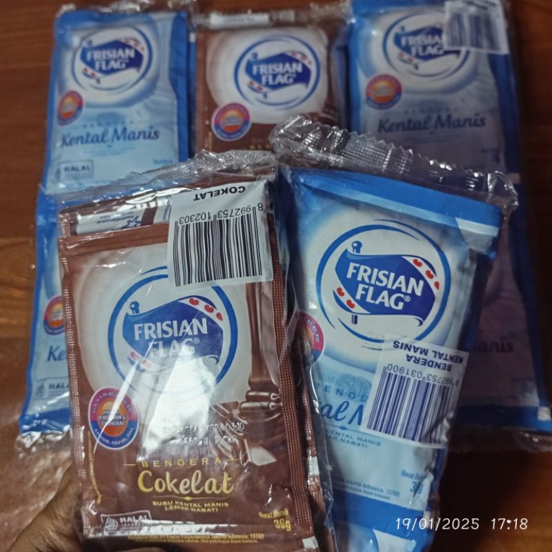 

Susu Bendera Kental Manis Putih & Coklat Kemasan Sachet Isi 12 pcs