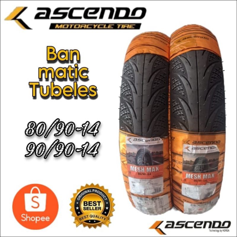 Ban matic ascendo 80/90 90/90 ring 14 tubles beat vario scoopy mio fino nex