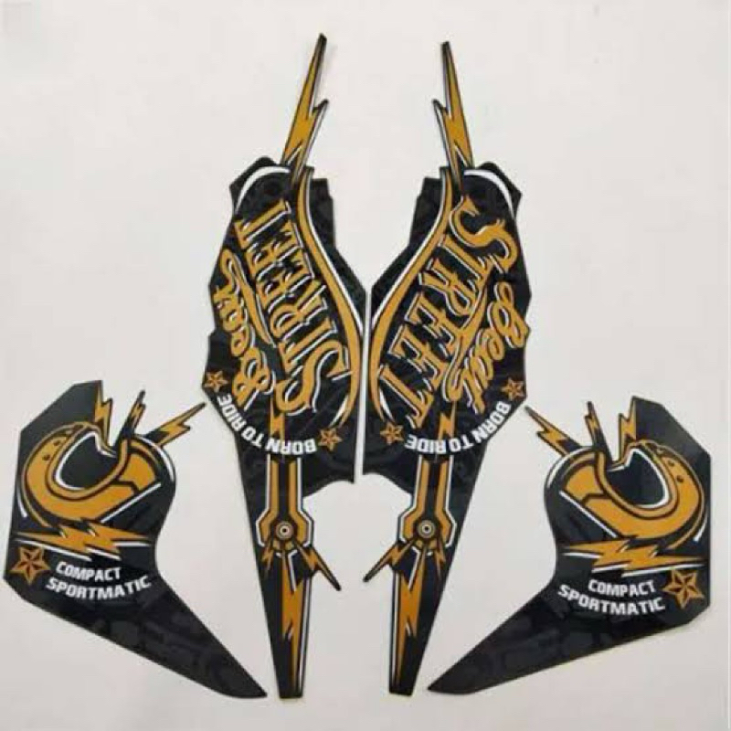STRIPING LIST BODY BEAT STREET HITAM