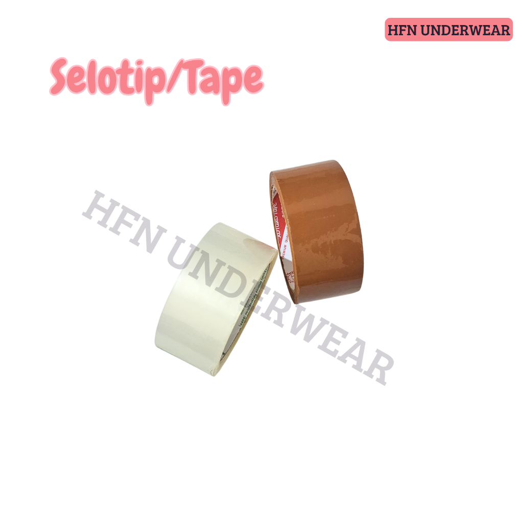 

Selotip Lakban Isolasi Bening dan Krem 65x45 mm