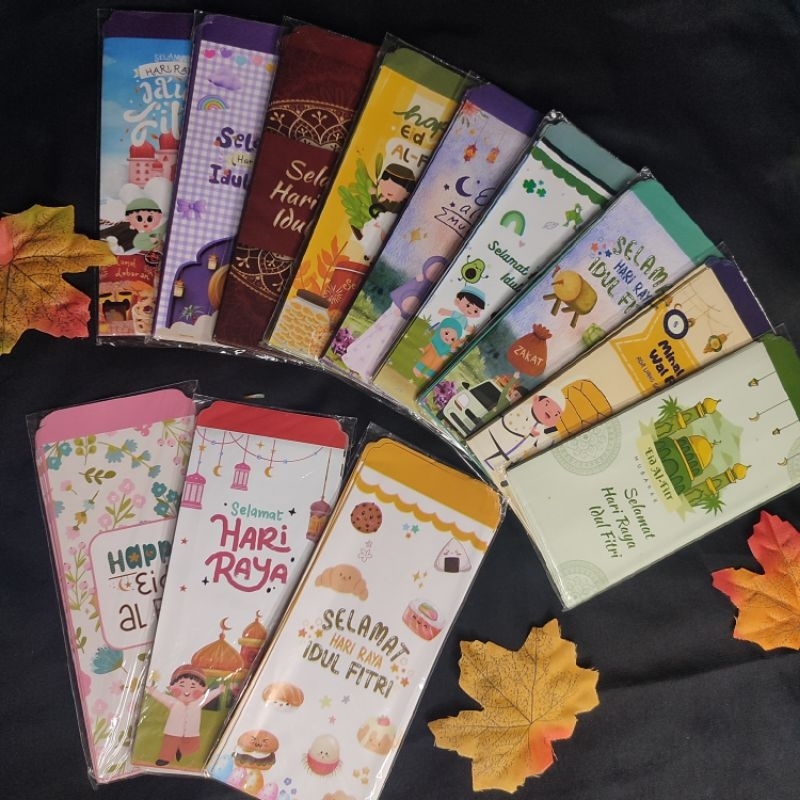 

READY Amplop Lebaran Ukuran Besar/Panjang Isi 10pc NEW MOTIF (Uang Tanpa Lipat)