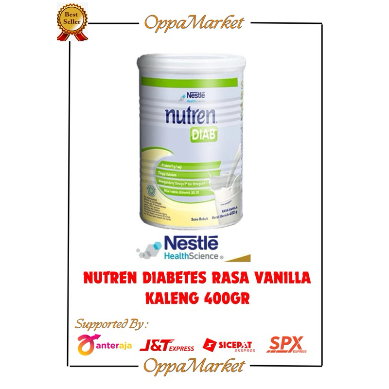 

NUTREN DIABETES NESTLE SUSU RASA VANILLA 400GR
