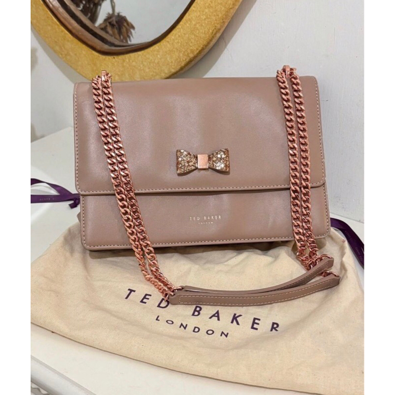 Ted baker shoulder bag with bow tas wanita original like new (Preloved)