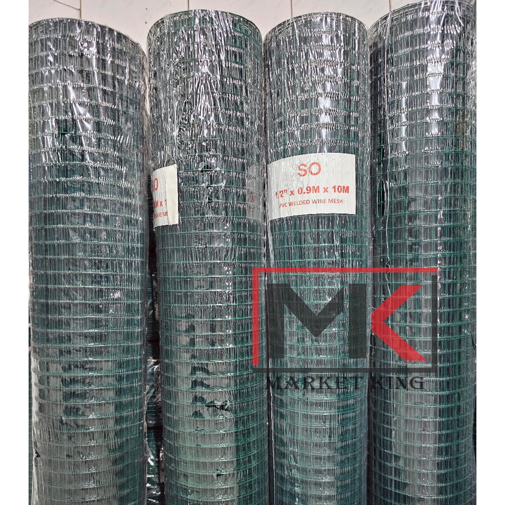 Kawat Loket PVC hijau 1/2" x 90 cm