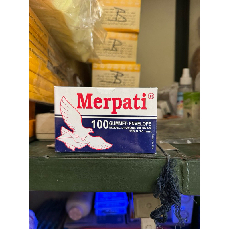 

AMPLOP MERPATI BIRU UK 110x70 MM 1 SLOP ISI 5