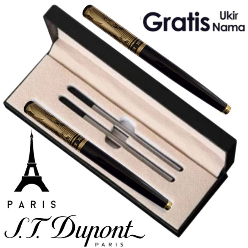 

Ballpoint Giftset Pen Mewah 2in1 Refill Pen St Dupont Gratis Grafir Nama