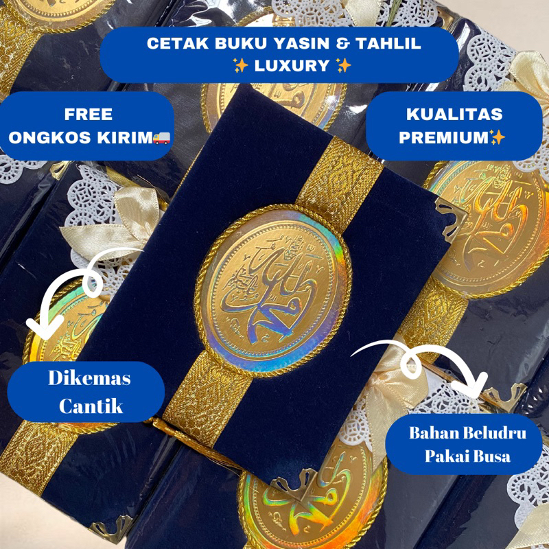 CETAK BUKU YASIN & TAHLIL BAHAN BELUDRU BUSA LUXURY