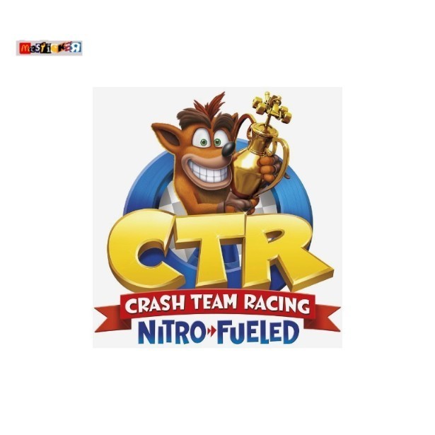 

sticker CTR Crash Team Racing opening logo stiker retro game