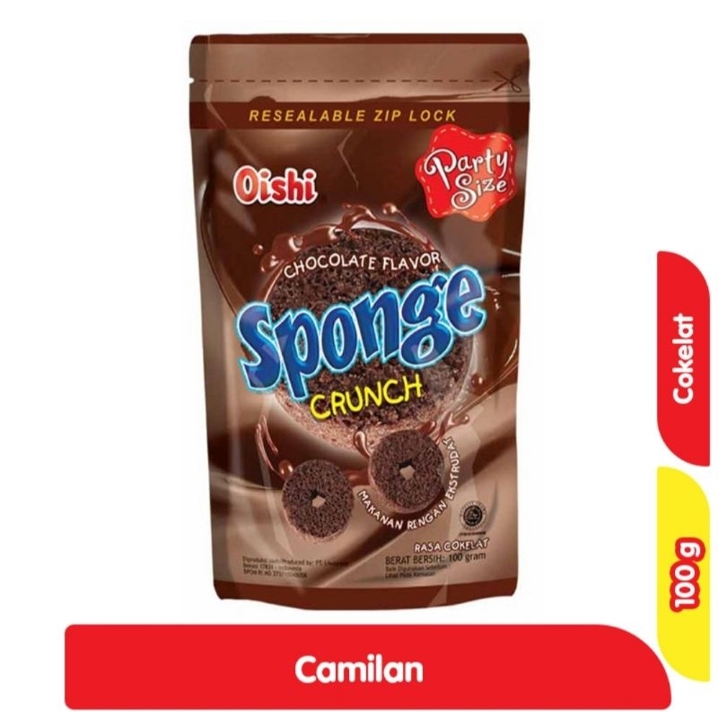 

oishi sponge crunch starwbery &coklat 100 G