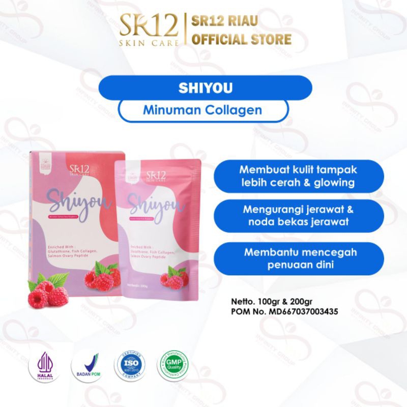 

SR12 Paket Shiyou Collagen Drink Pemutih Badan Ceramide Moisturizer Skin Barrier Glowing Maksimal Sehat Luar Dalam 200gr