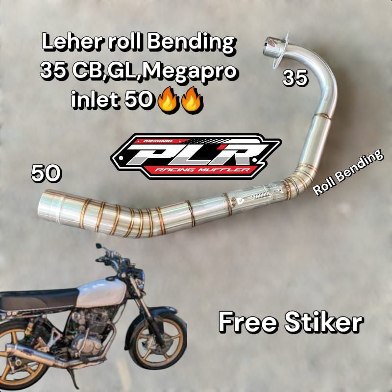 LEHER KNALPOT ROLL BENDING SAMBUNG CB GL MEGAPRO INLET 50
