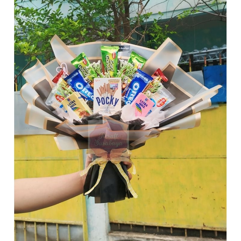 

buket snack (isi 12 macam) Ready stock