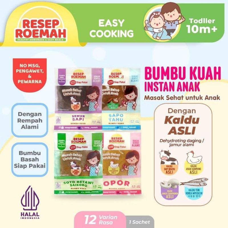 

RR Bumbu Kuah / Bumbu Instan Anak / Kids Instant Seasoning Homemade / Bumbu Masak / No MSG