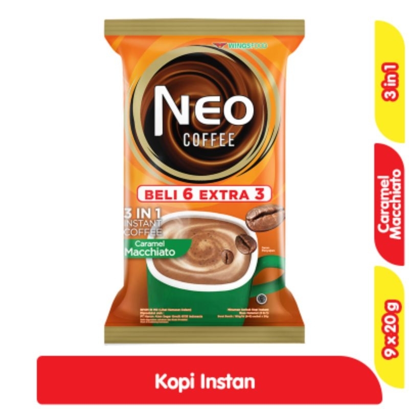 

NEO Coffee Kopi Macchiato Karamel Sachet 9 x 20 g