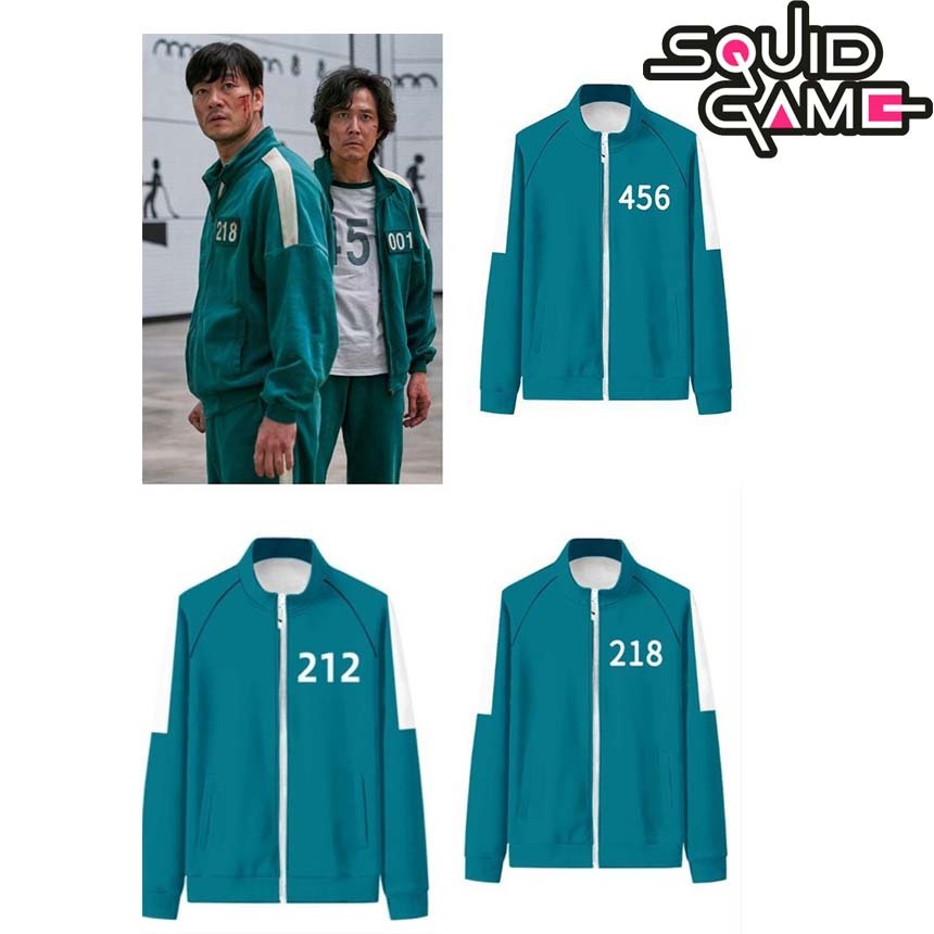 JAKET SQUID GAME CUSTOM ANGKA SQUIDGAME JACKET JAKET KOREA