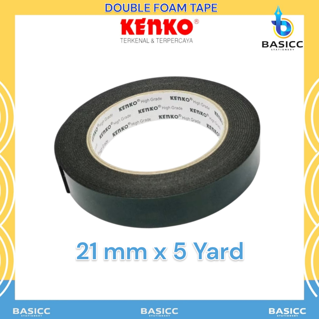 

Kenko Double Foam Tape / Busa Perekat Dua Sisi 21 mm x 5Yard | @1Pcs