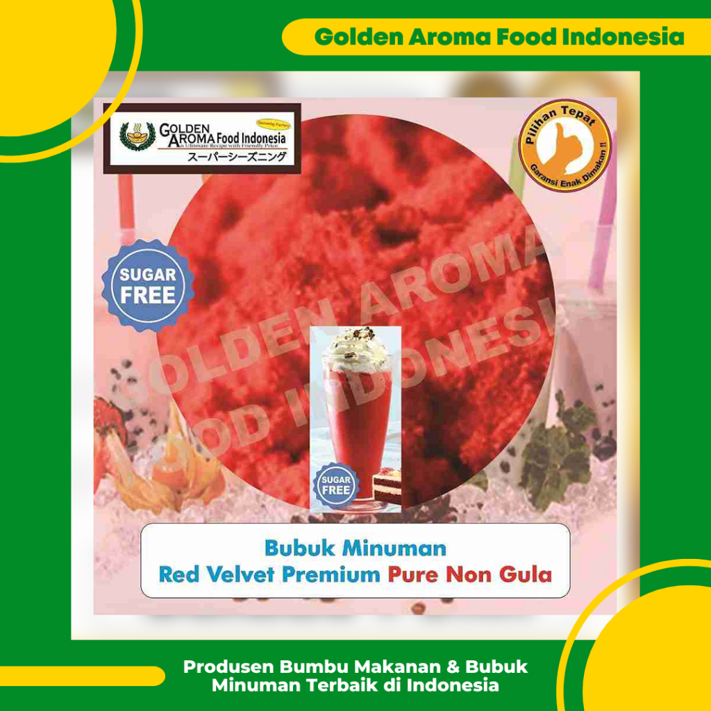 

Bubuk Minuman Red Velvet Premium Pure Non Gula 1 Kg Bubuk Minuman Red Valvet Minuman Bubuk GAFI