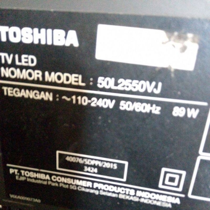 toshiba 50l2550vj