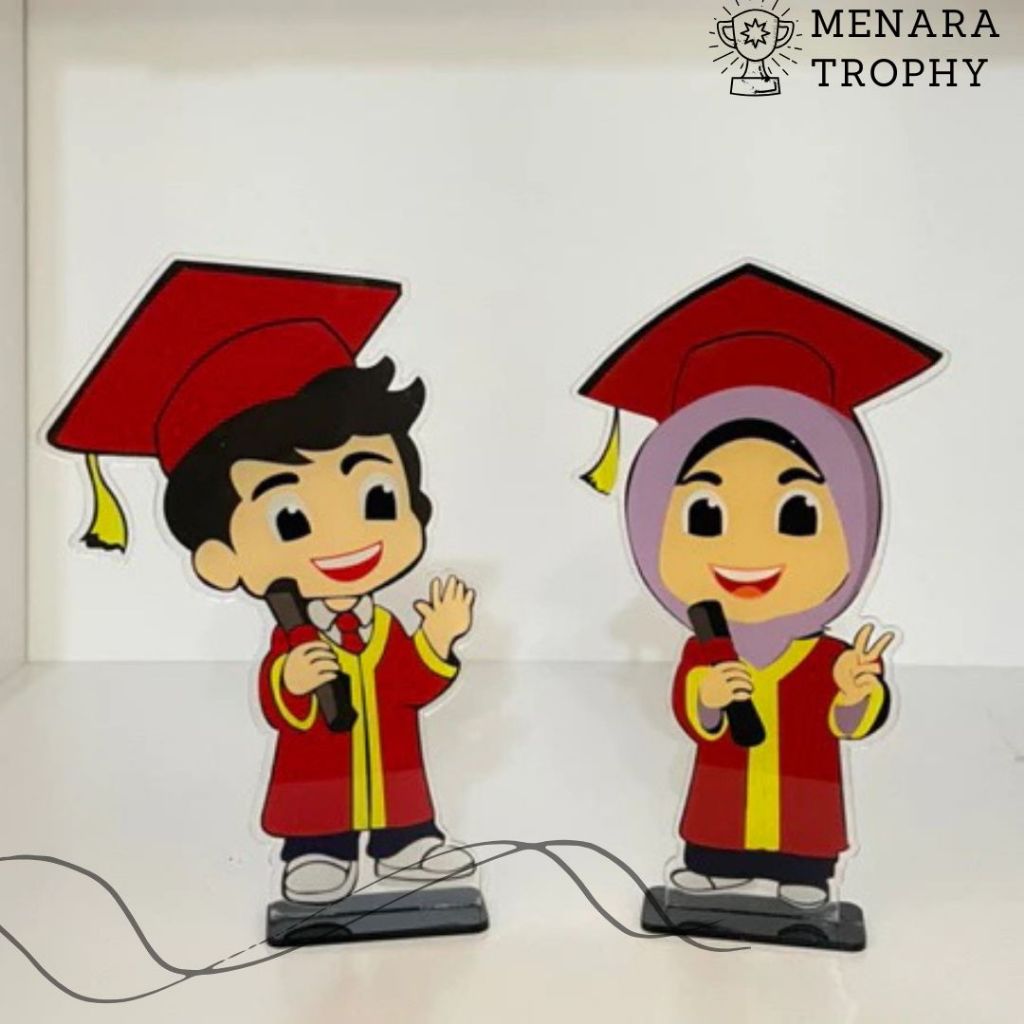 Piala Wisuda Anak Akrilik Plakat Wisuda Akrilik Piala Wisuda Akrilik Paud