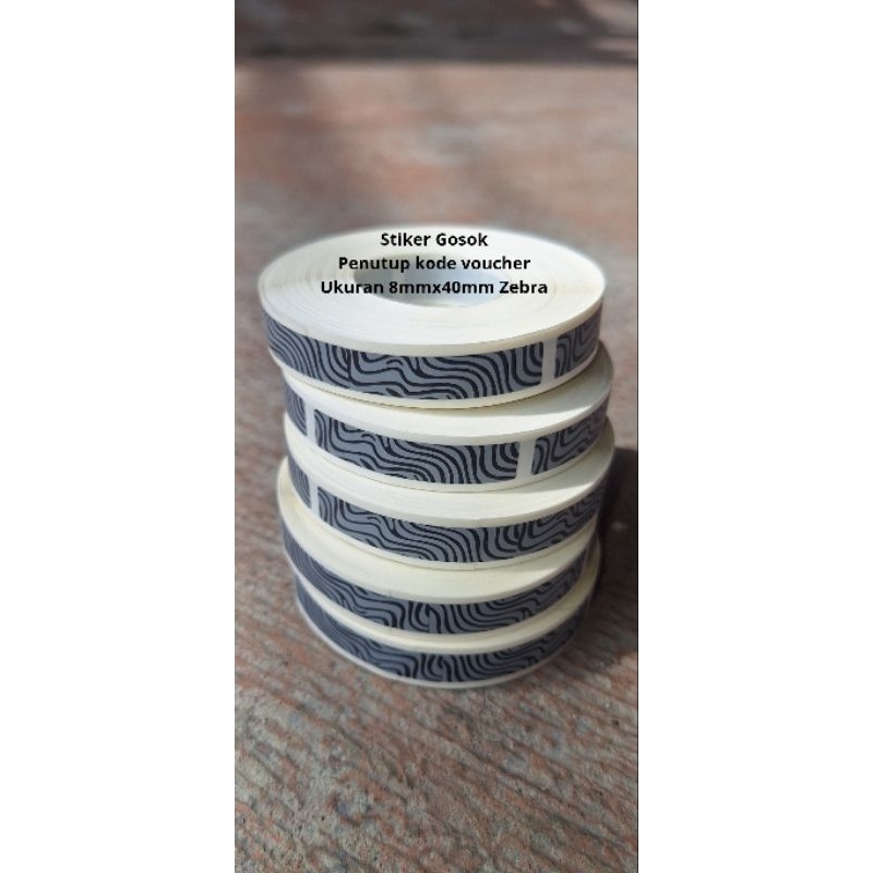 

Label Gosok PIN Voucher ukuran 8mmx40mm ZEBRA