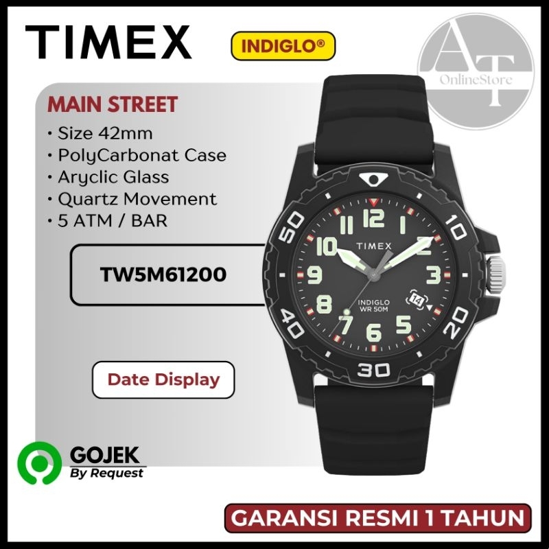 Jam Tangan Pria Timex TW5M61200 Main Street Indiglo ORIGINAL Resmi