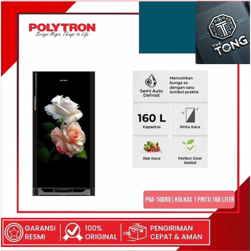 KULKAS POLYTRON 1 PINTU (PRA-16-DRD)
