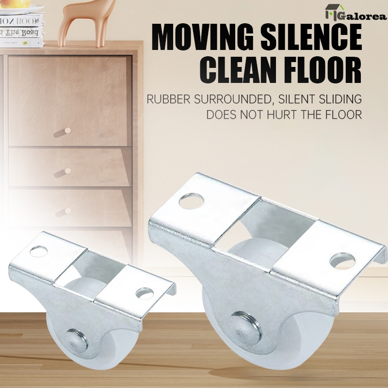 Galorea Roda Kastor Lemari / Roda Kastor Plate Pvc Nylon / Roda Troly Etalase 1 inch