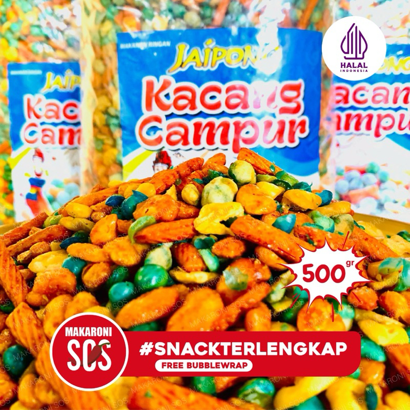 

Mix Nuts Jaipong 500Gr | 1/2Kg Kacang Campur Mix Nuts Merk Jaipong Enak Koro Toba Balado Pang Pang Kacang Polong Mix