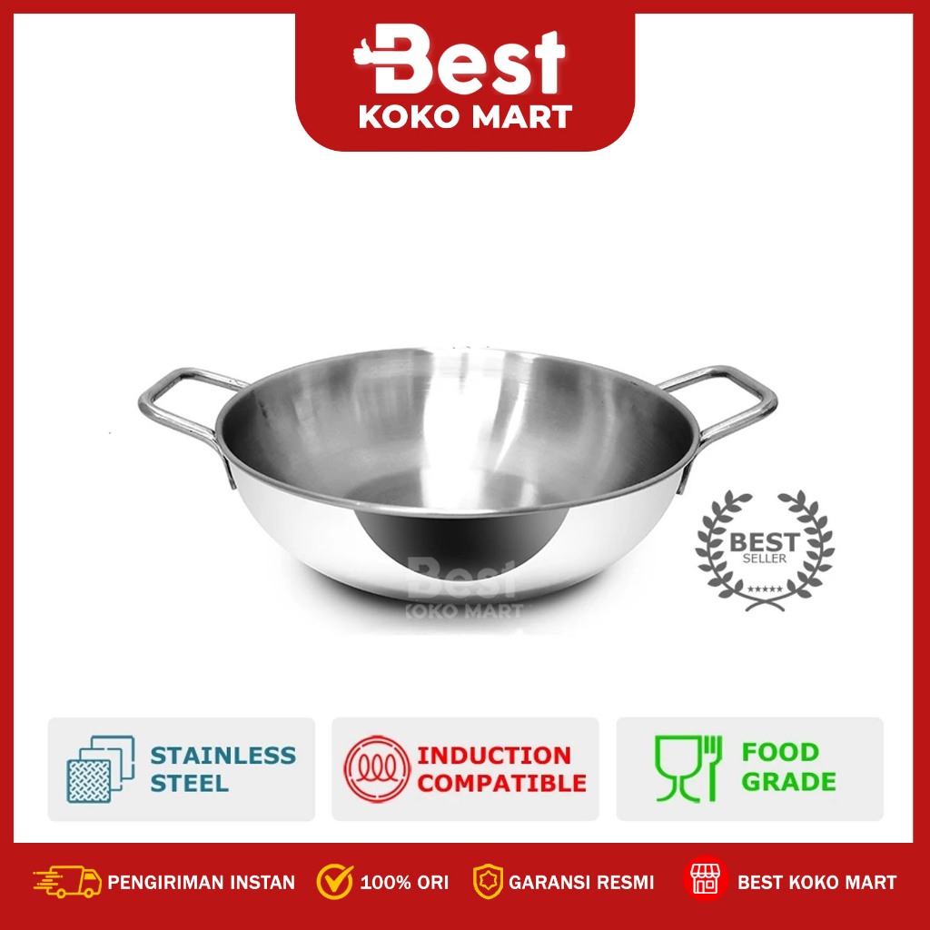 Maspion Panda Wajan Penggorengan Stainless Steel 20 cm