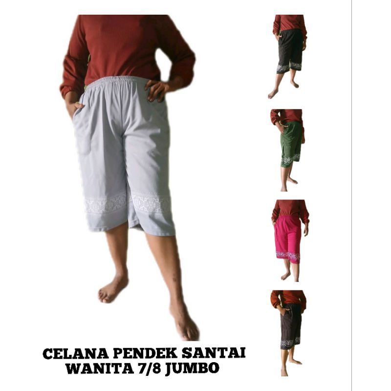 CELANA PENDEK CELANA KULOT SANTAI WANITA 7/8 DEWASA