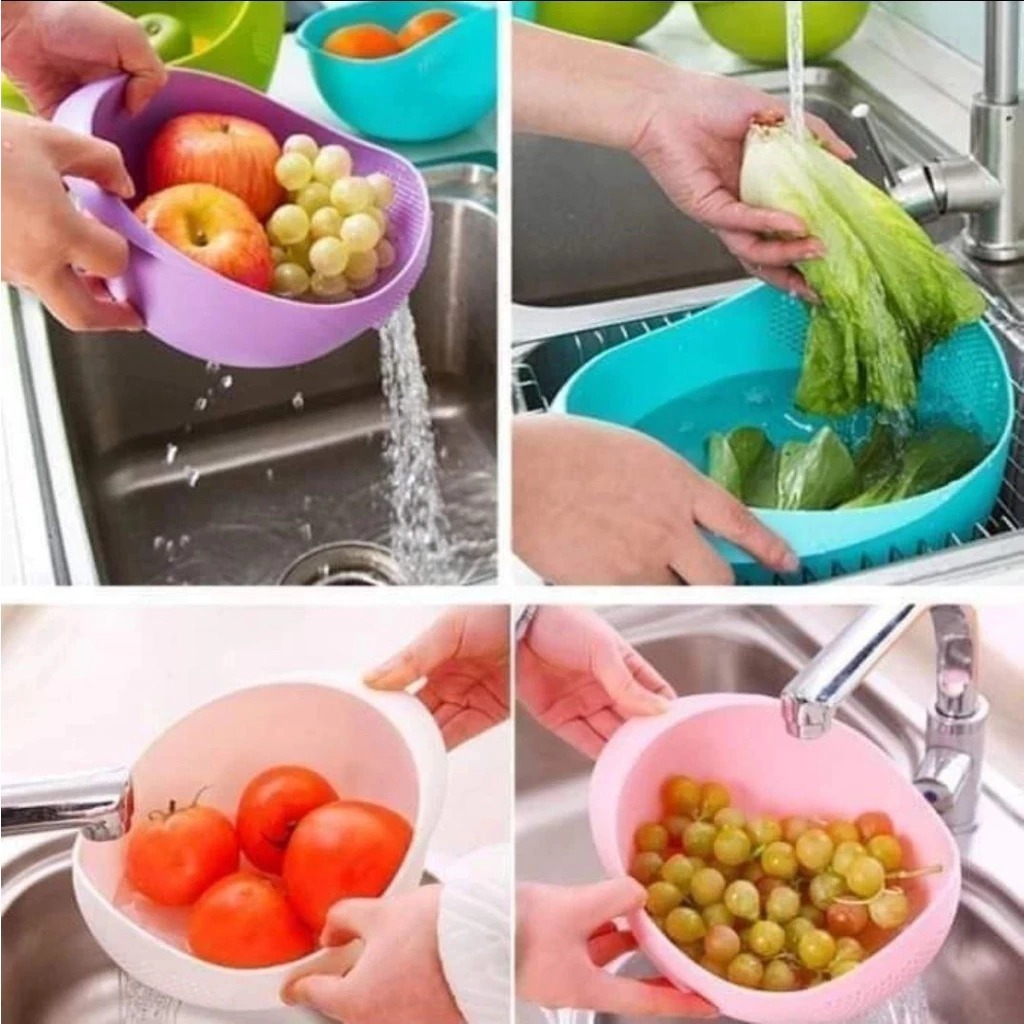 Baskom Cuci Beras, Sayur dan Buah - Wadah Buah dan Sayur - Saringan atau Tirisan Sayur
