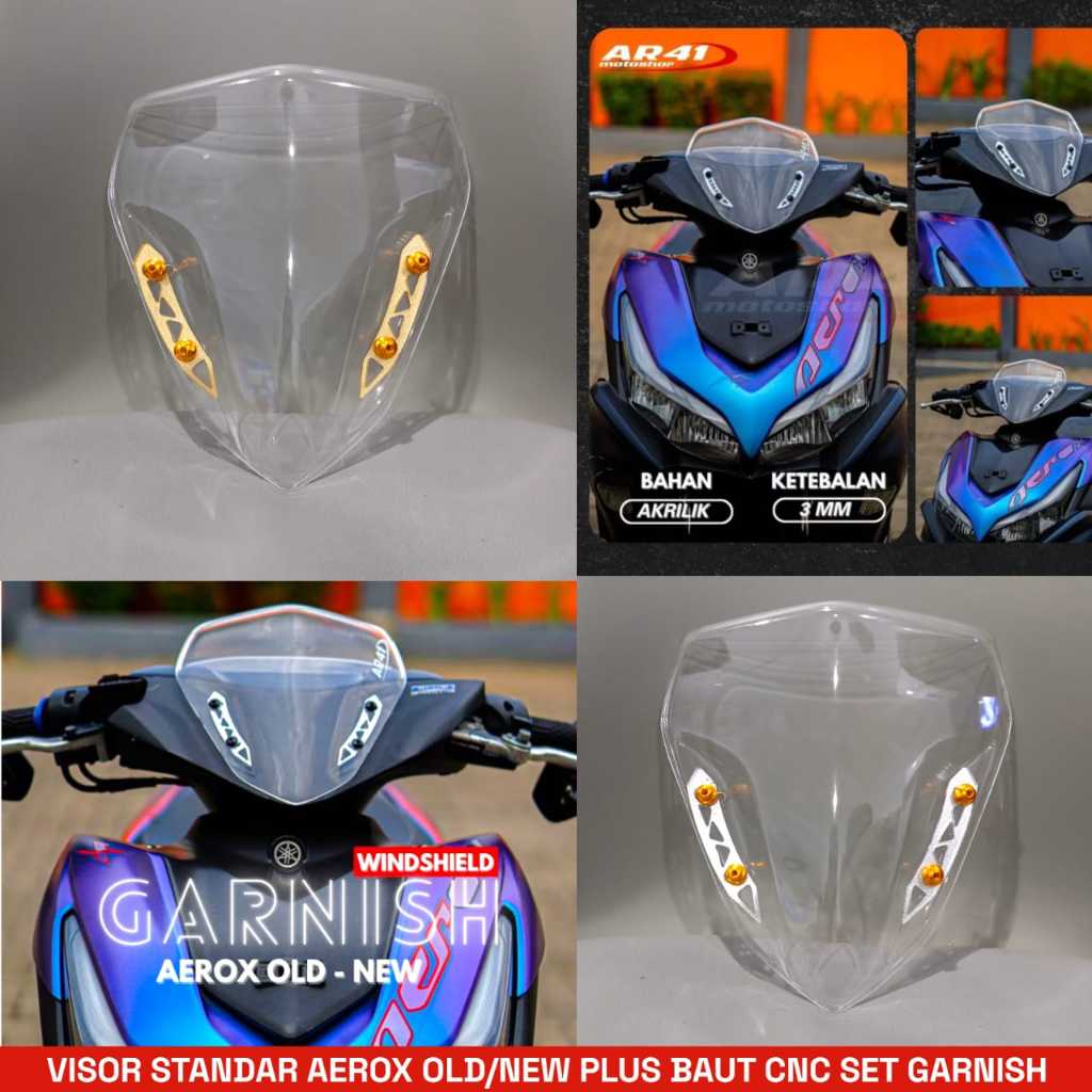 Visor Windshield Aerox | Aerox New | Visor Aerox Alpha Turbo Set Garnish Windshield Aerox 2021-2025