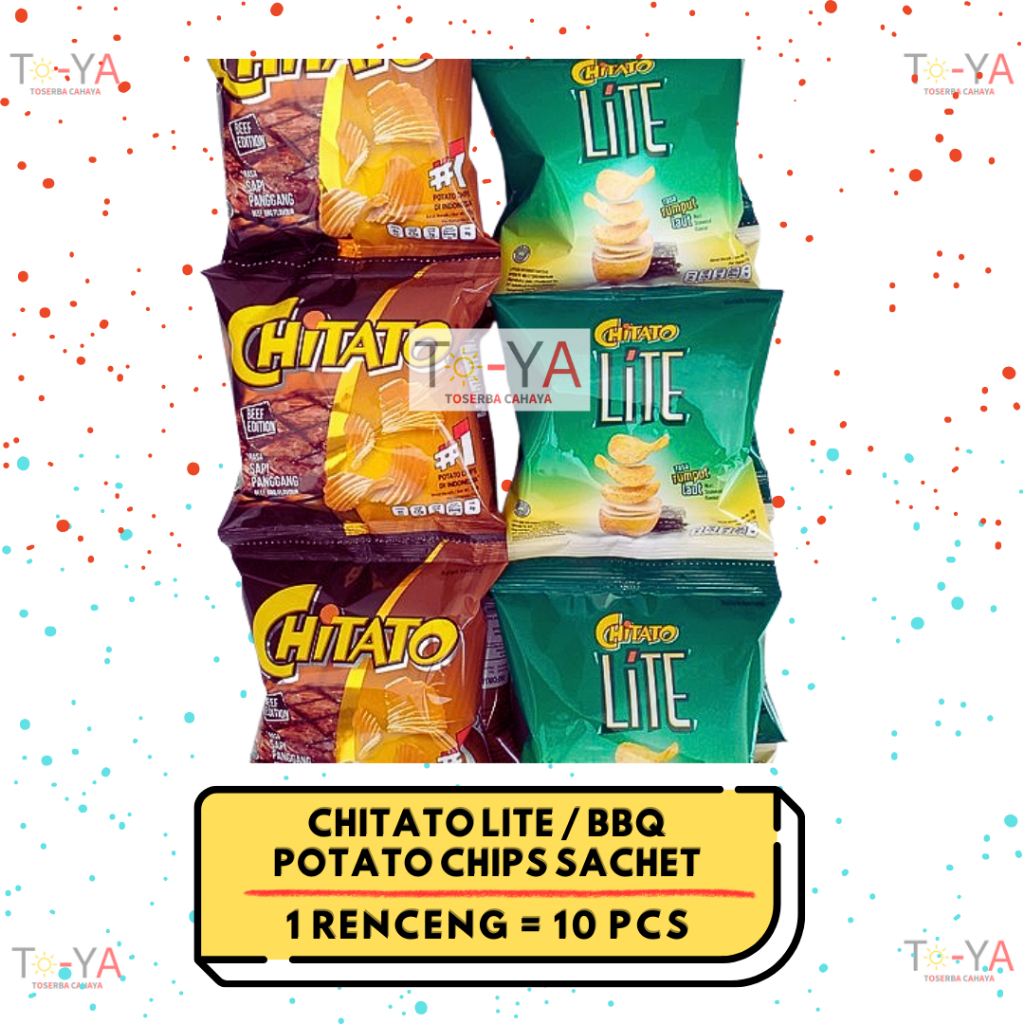 

CHITATO LITE BBQ Rumput Laut Sapi Panggang Chiki Snack Kentang Sachet [ 10 Pcs / 1 Renceng ]