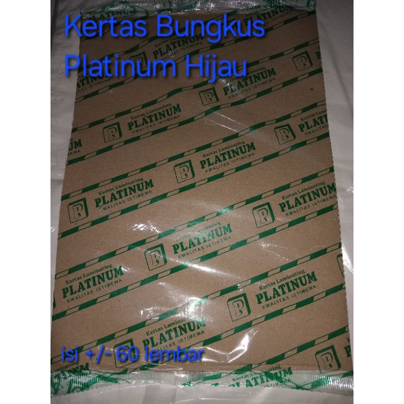 

Kertas Laminating Platinum Isi +/- 60 Lembar