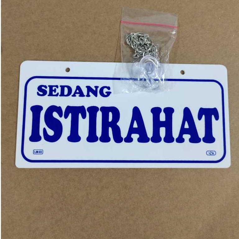 

Label Acrylic Medium / Label Akrilik Medium 9x18cm - Sedang Istirahat (Putih_Biru)