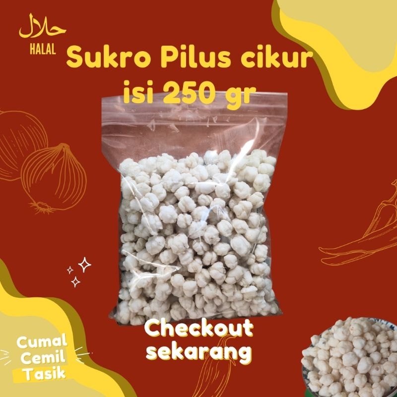 

Sukro Pilus Cikur isi 250 gram / toping Baso Aci / Bakso aci / seblak