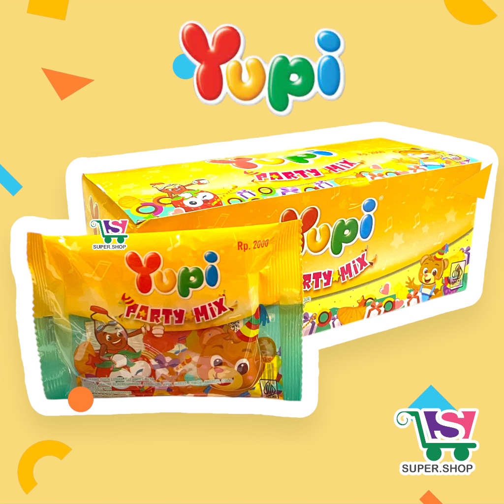 

Yupi Party Mix Permen Jeli Gummy PACK (isi 12 pcs)