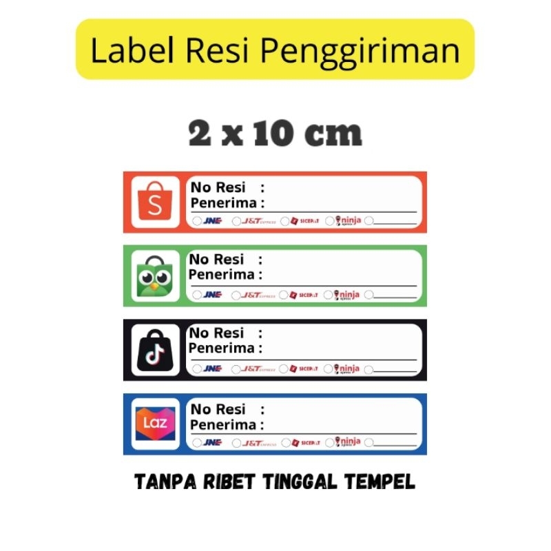 

100 Pcs Stiker Resi Pengiriman OnlineShop