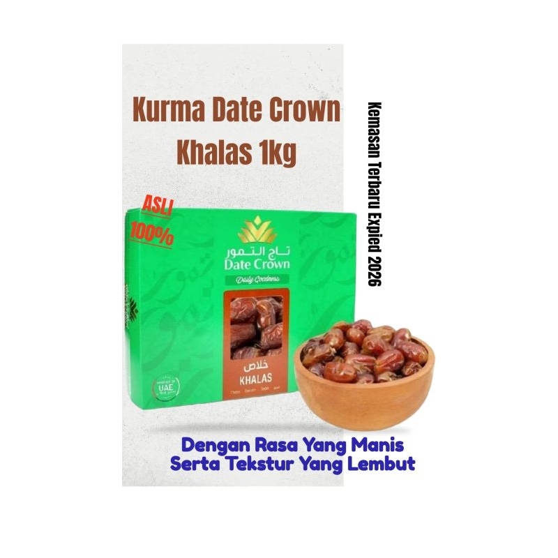 

Kurma Date Crown Khalas 1kg