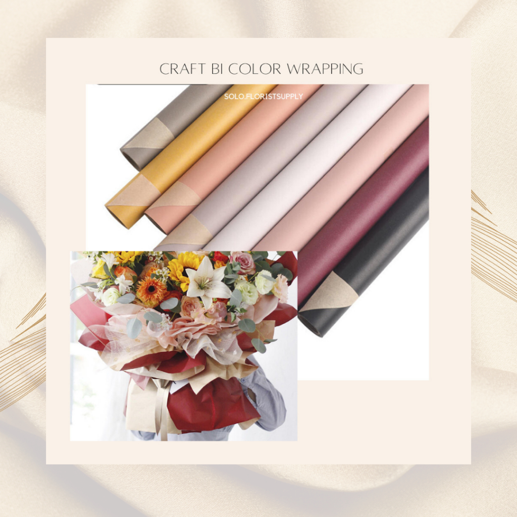 

CRAFT BI COLOR FLOWER WRAPPING BI COLOR VINTAGE CELLOPHANE WATERPROOF KERTAS BUKET BUNGA (ECER)/ PEMBUNGKUS BUNGA
